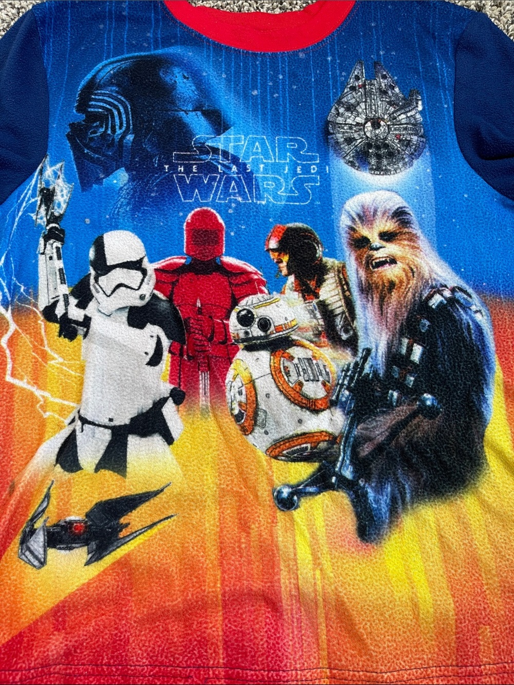 Kids Star Wars PJ long sleeve top size 10/12